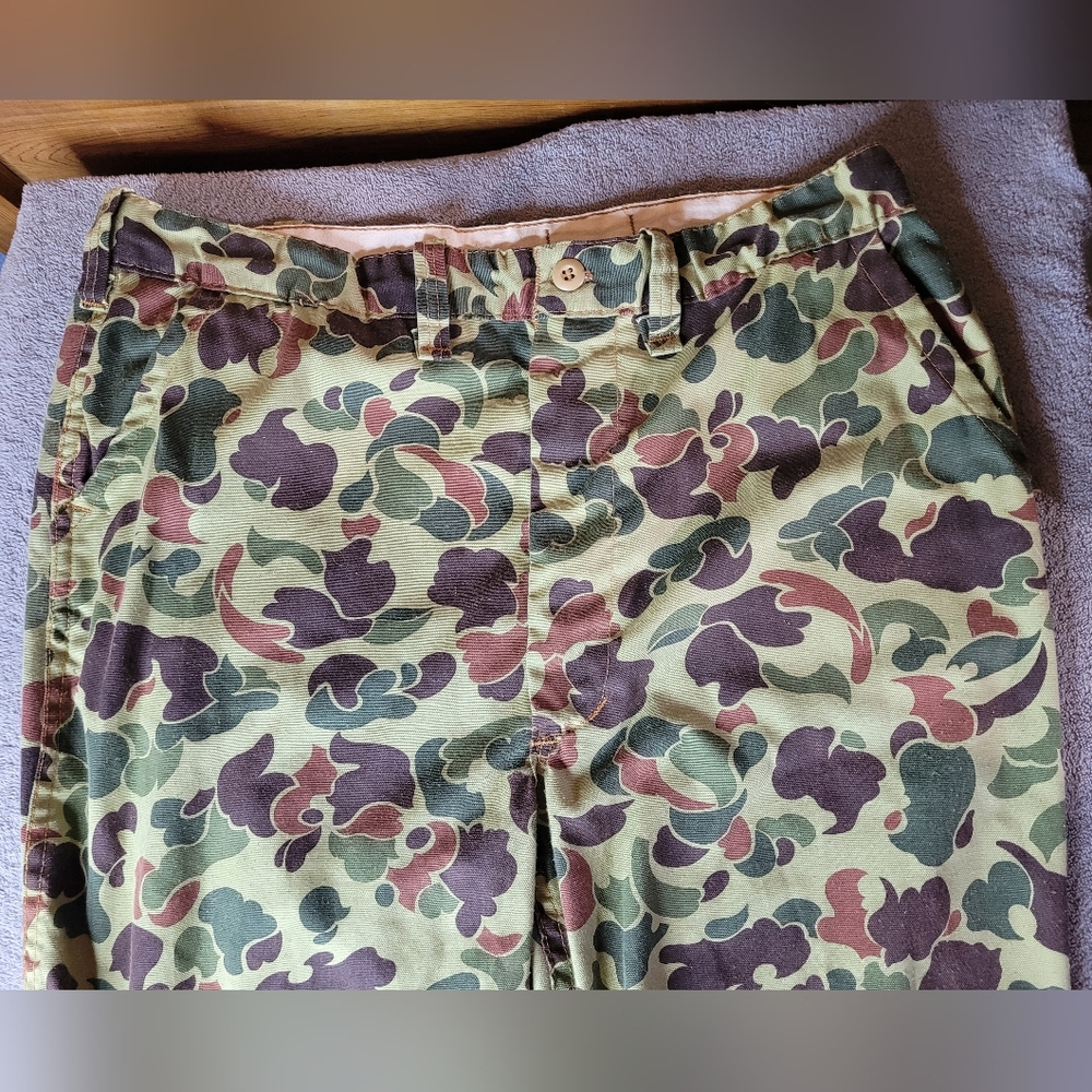 Vintage SafTbak Pants Mens 36x29 Duck Camo Hunting Canvas Altoona PA USA - Picture 2 of 10